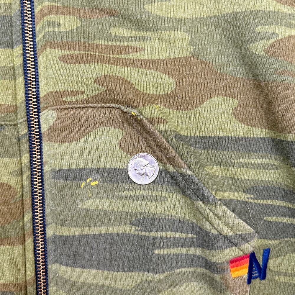 Aviator Nation Manhattan Beach CA Big Logo Camo Full Zip Hoodie Women's Large - Picture 6 of 9
